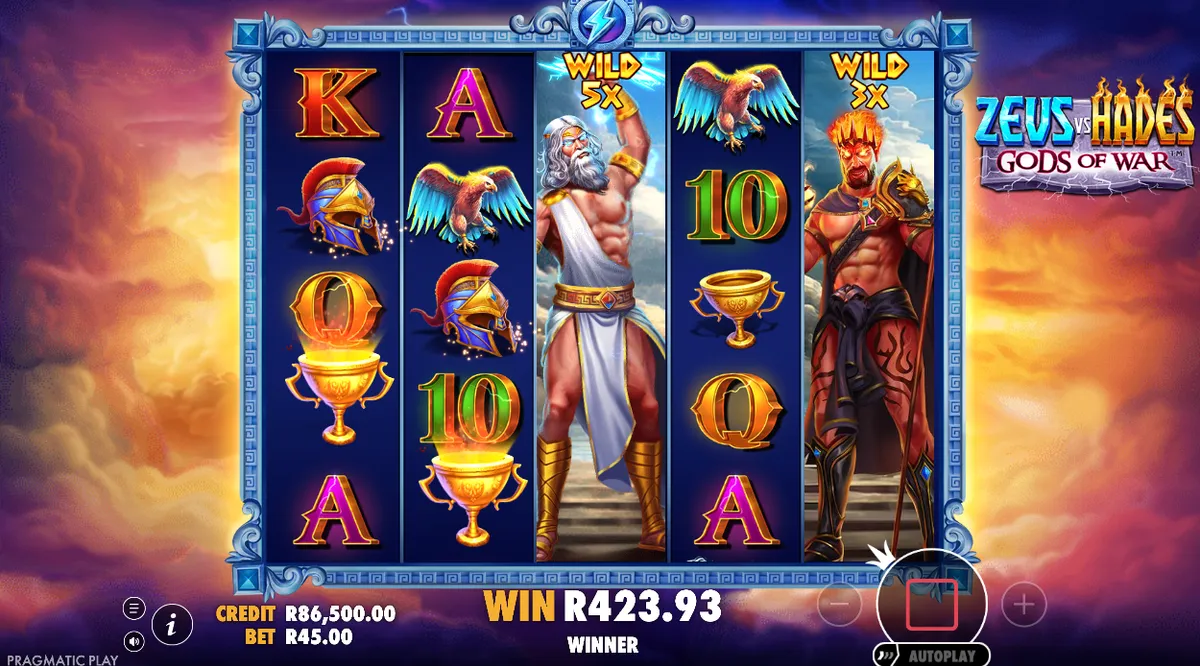 Zeus vs Hades demo gameplay in South Africa